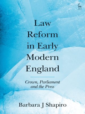 cover image of Law Reform in Early Modern England